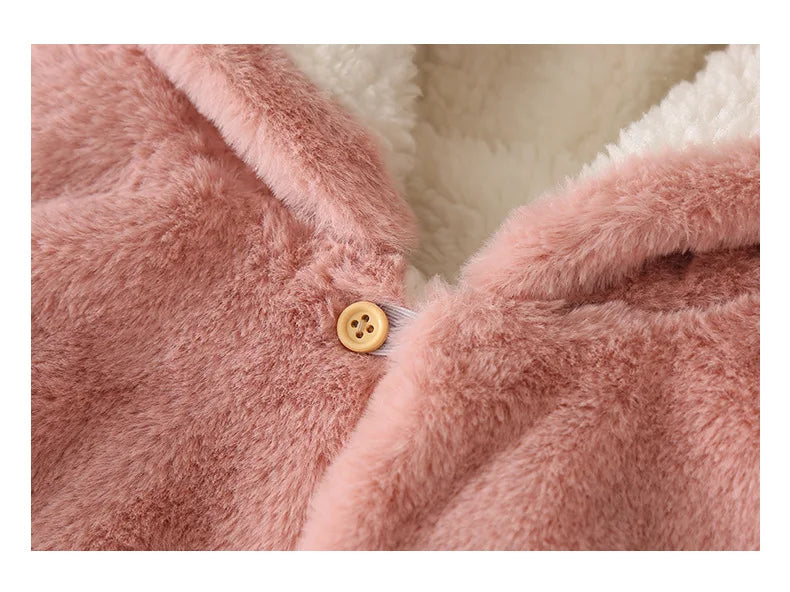 Mameluco de Conejito Ultra-Suave y Cálido (Lana Coral)