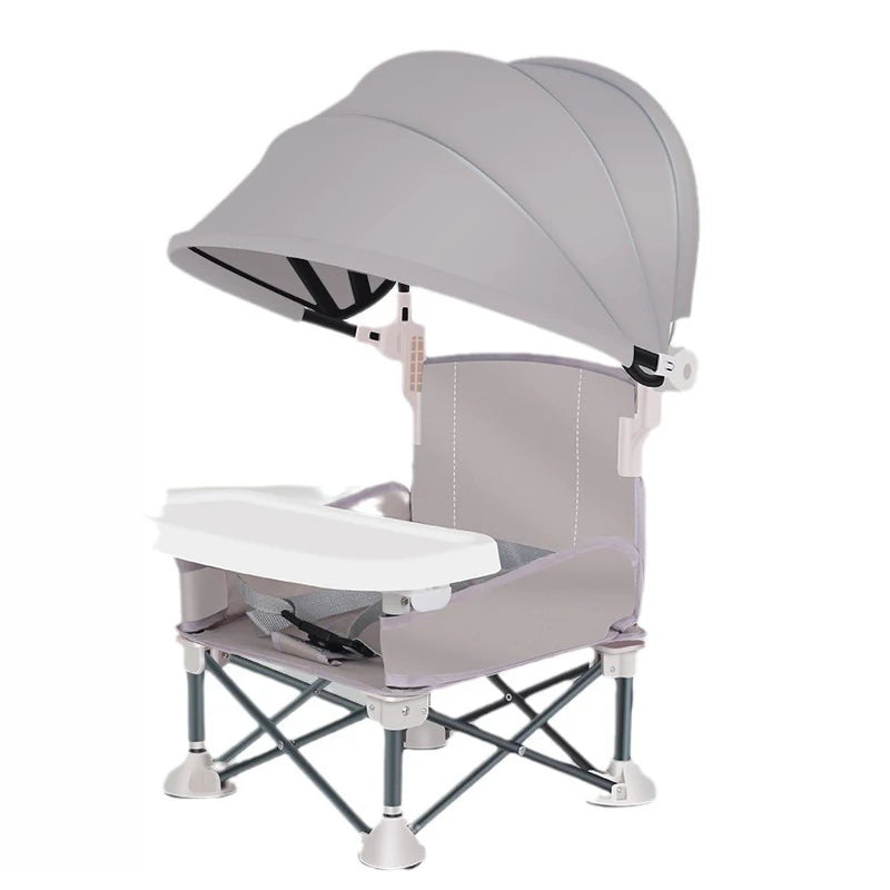 Silla de Comer Plegable y Portátil para Bebé (Con Toldo/Sombrilla)