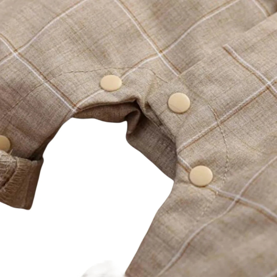 Conjunto Formal de Bebé Niño: Mameluco de Cuadros y Corbata de Moño (3-24M)