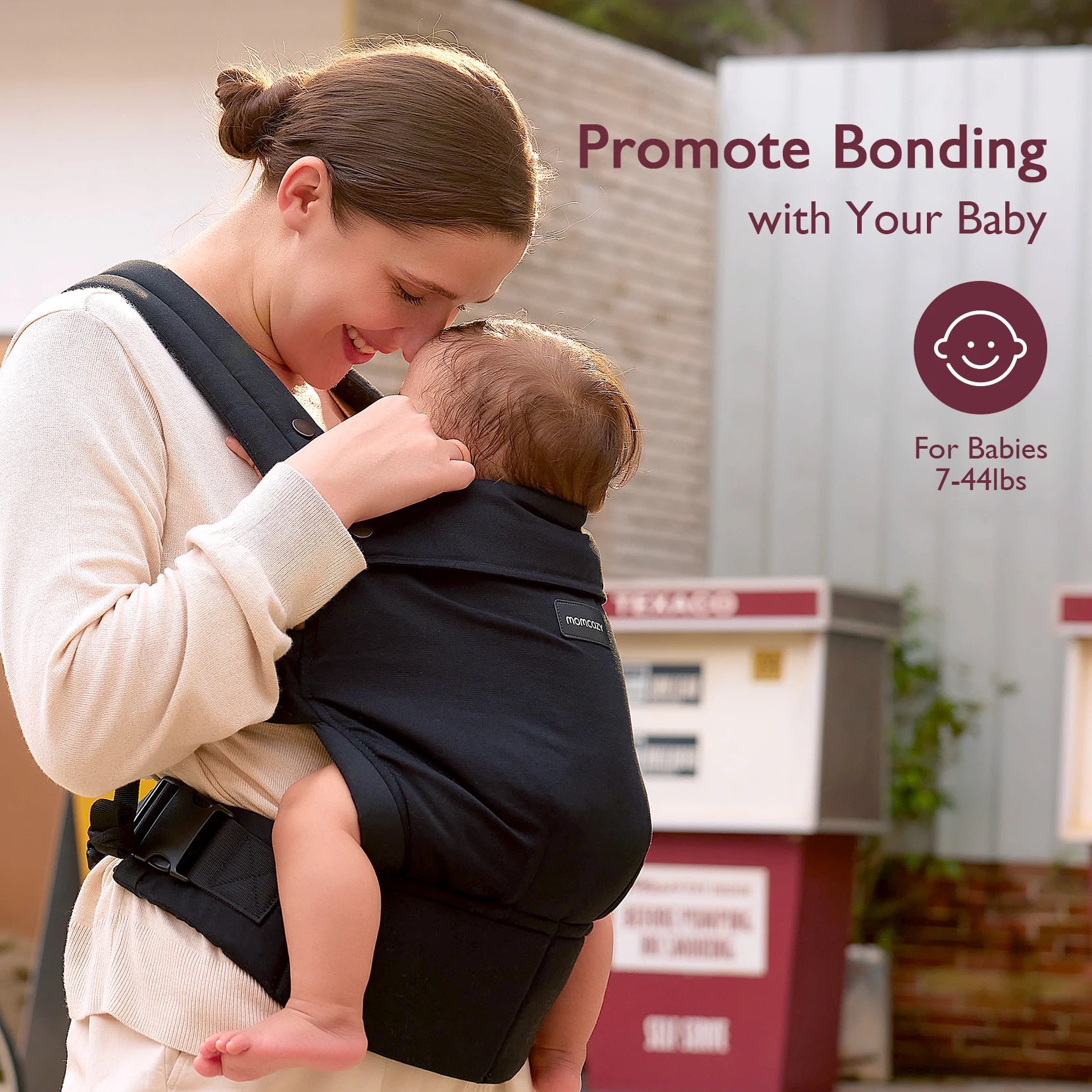 Mochila Portabebés Momcozy Ergonómica | Súper Cómoda y Ligera