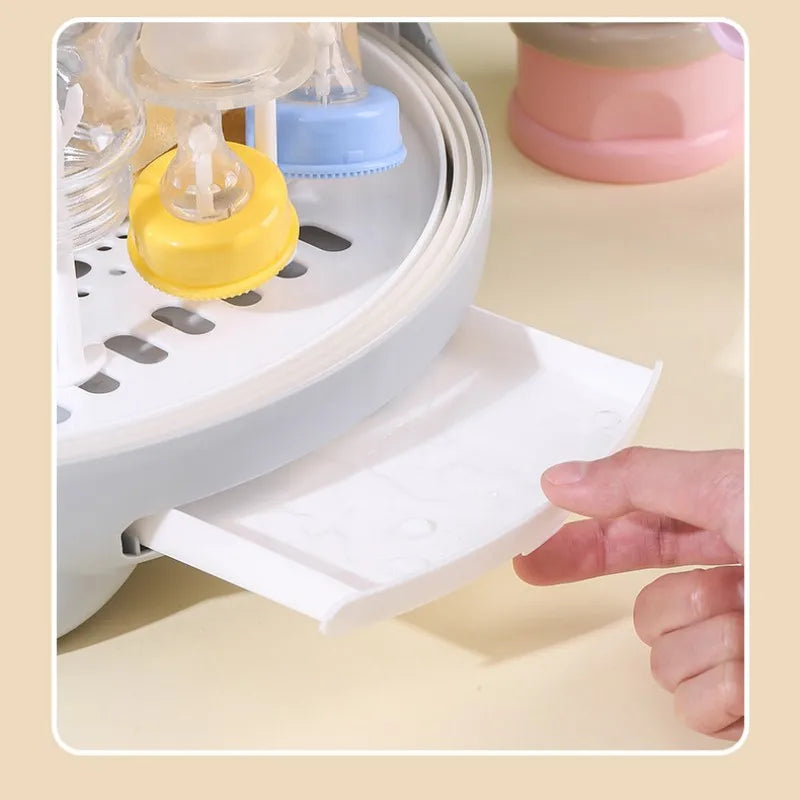 Escurridor de Biberones con Tapa Antipolvo | Caja de Almacenamiento Higiénica y Multiusos