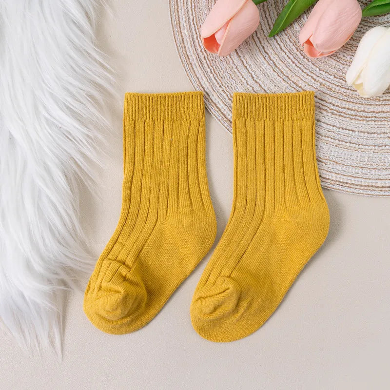 Calcetines de Algodón: Suaves, Transpirables (0-8 años)