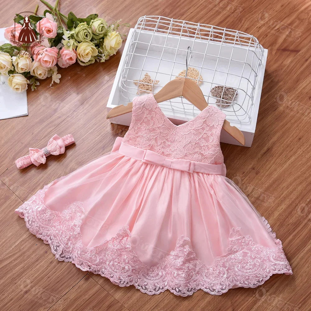 Vestido de Princesa Rojo para Bebé:  Navidad y Fiesta (0-24M)