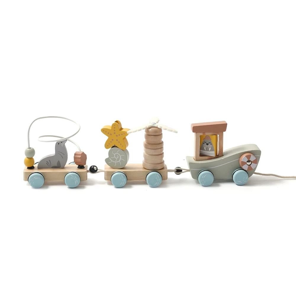 Tren y avión de Madera Didácticos Montessori - Juguete de Aprendizaje