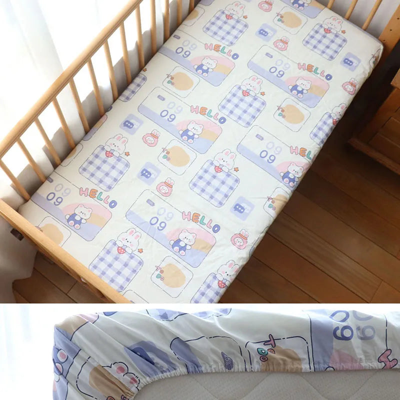 Sábana/Funda Protectora Ajustable para Colchón de Cuna (130x70 cm)