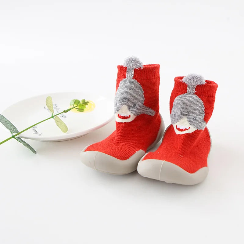 Calceta-Zapato para Primeros Pasos - Suela de Goma Antideslizante (0-24M)