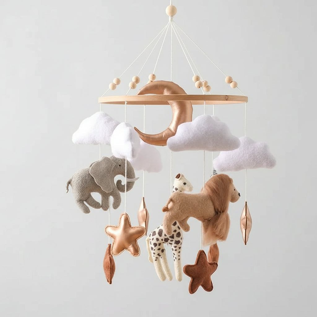 Móvil Giratorio para Cuna: Estimulación Visual y Figuras con Temáticas Variadas