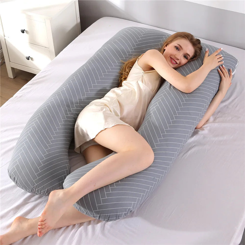 Almohada de Embarazo de Soporte Corporal (130x70 cm) | Soporte de Cuerpo Total, Clase A y Refrescante
