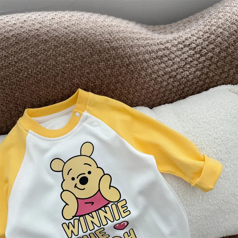 Mameluco de Algodón y accesorios Winnie The Pooh | Manga Larga y Estilo Lindo (6-18 meses)