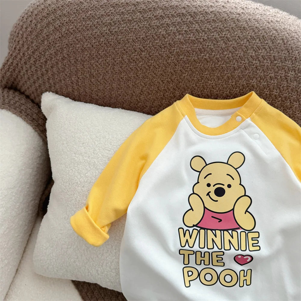 Mameluco de Algodón y accesorios Winnie The Pooh | Manga Larga y Estilo Lindo (6-18 meses)