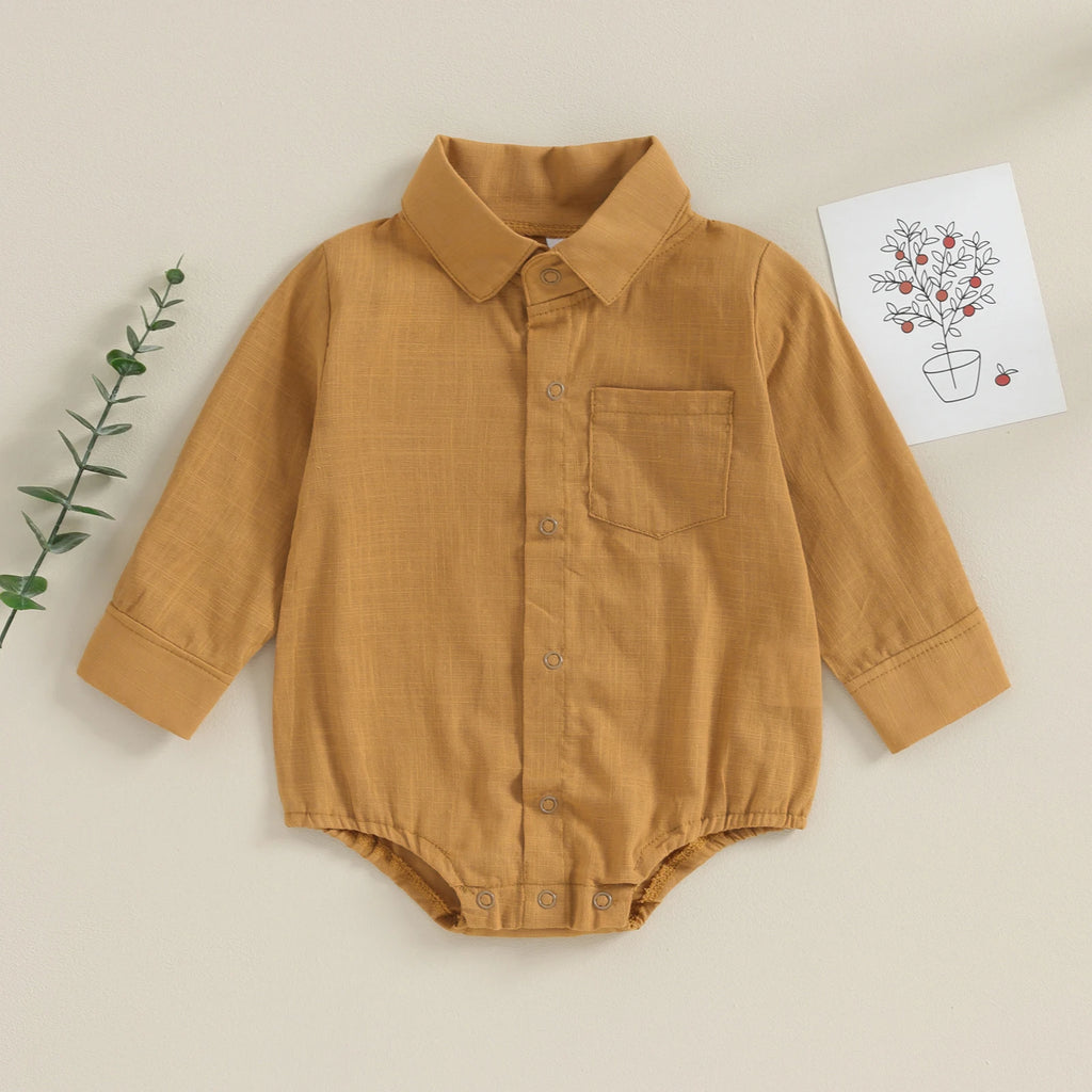 Mameluco/Body Estilo Camisa de Vestir para Bebé Niño (0-24 Meses)