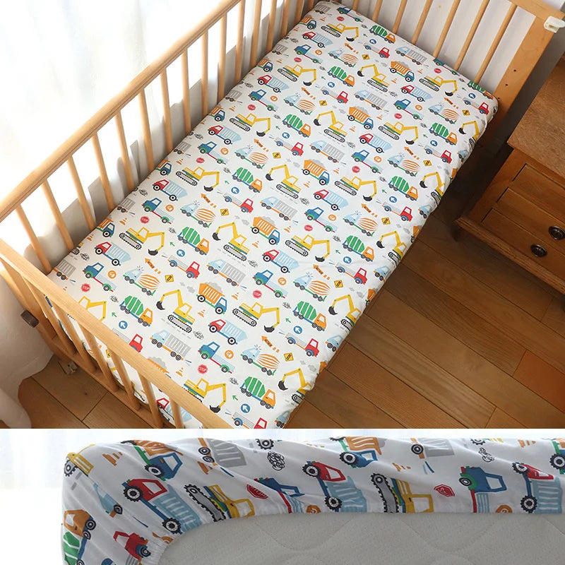 Sábana/Funda Protectora Ajustable para Colchón de Cuna (130x70 cm)