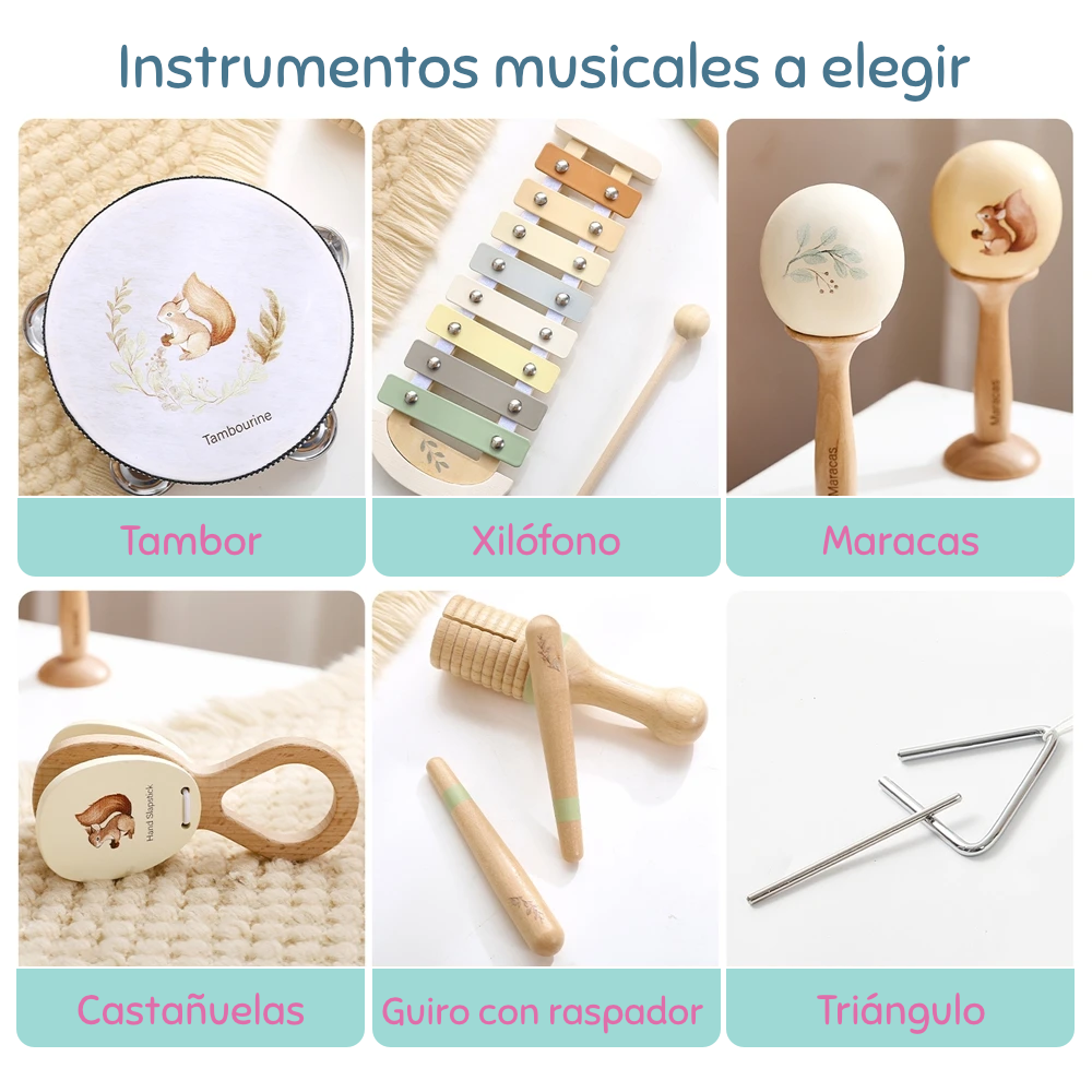 Instrumentos Musicales Montessori | Estimulación Sensorial Temprana