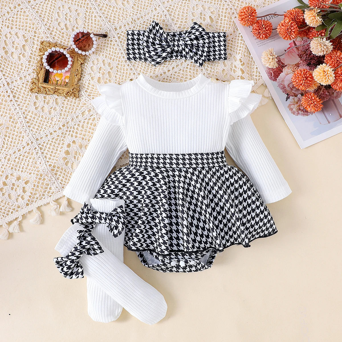 Conjunto de Otoño 3 Piezas para niña: Estilo y Dulzura