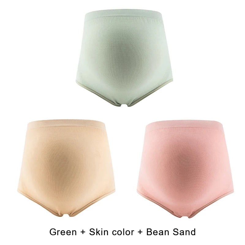 Set de 3 Bragas de Maternidad | Soporte de Cintura Alta, Compresión Elástica y Levanta Cadera 3D