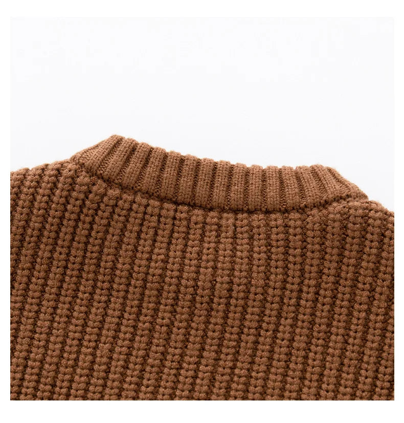 Suéter de Punto Grueso: Jersey Básico y Cálido (Unisex 0-6 años)