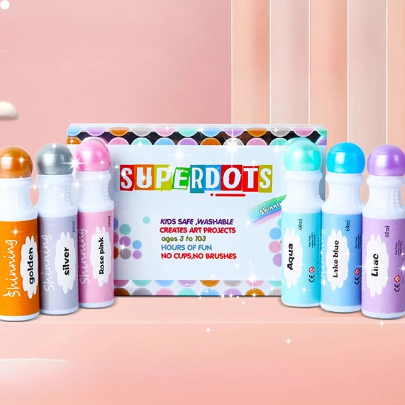 Set de Plumones de Acuarela de puntos 'Dot Graffiti' (6 Colores Flash) - Lavables