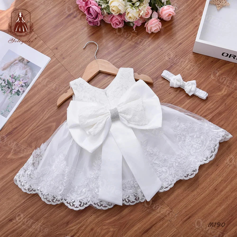 Vestido de Princesa Rojo para Bebé:  Navidad y Fiesta (0-24M)