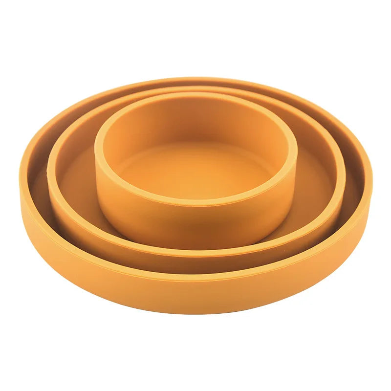 Set de 3 Platos y Cuencos de Silicona Premium | Libres de BPA