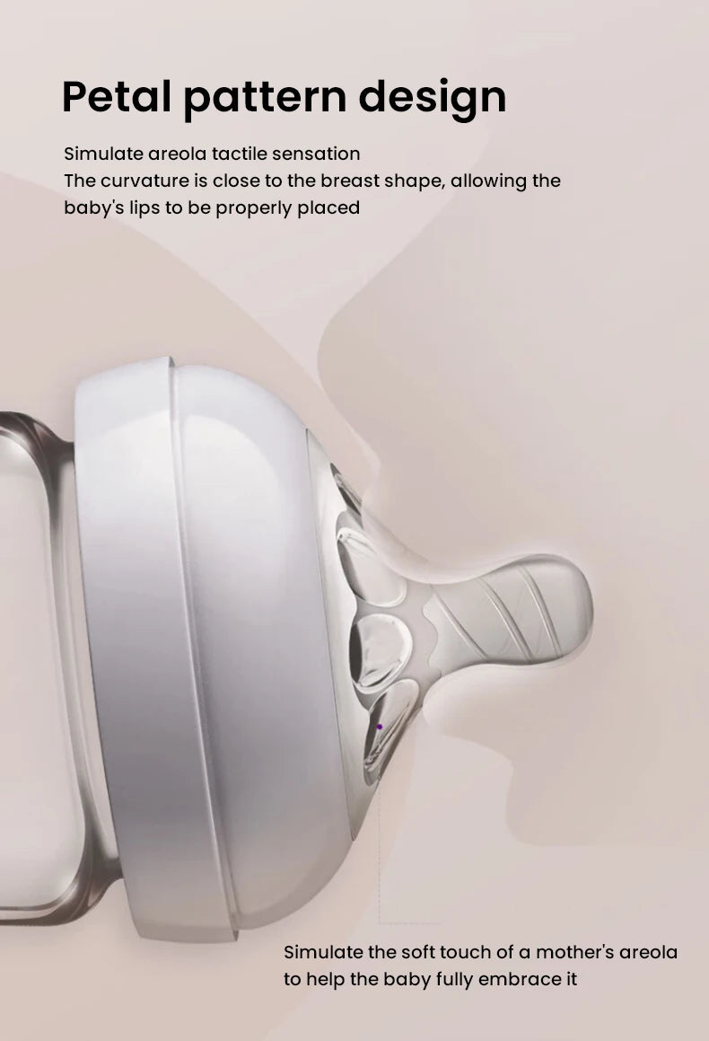 Biberón de Vidrio Philips Avent (125 ml/160 ml) | Borosilicato Puro, Calibre Ancho y Sistema Air Flex