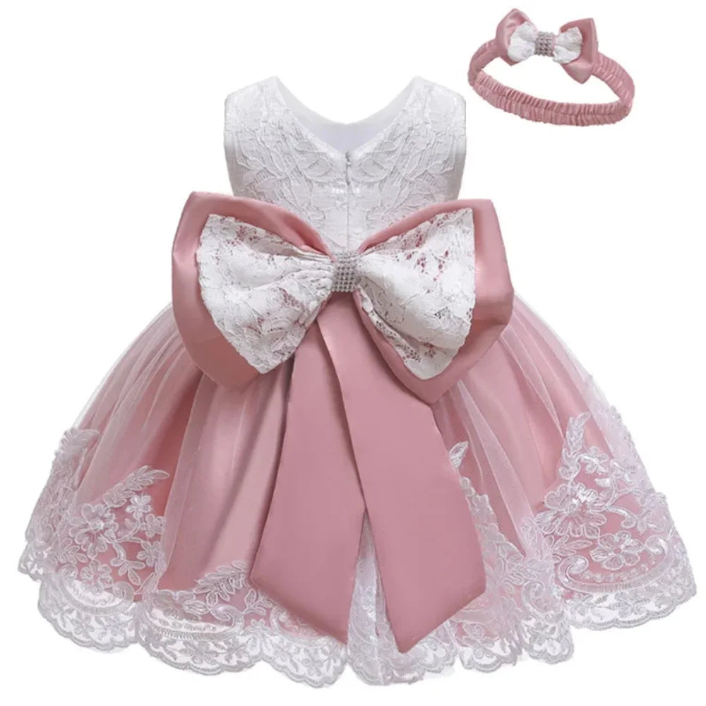 Vestido de Princesa Rojo para Bebé:  Navidad y Fiesta (0-24M)