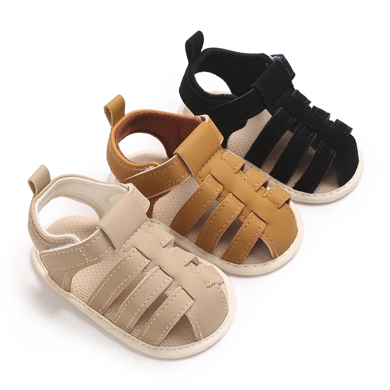 Sandalias Transpirables de cuero para Bebé (0-18 Meses)
