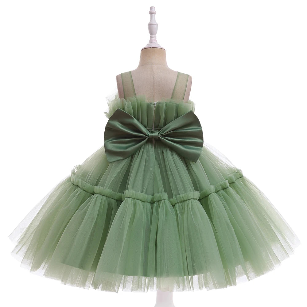 Vestido Tutú de Princesa para Bebé y Niña | Ideal para Bautizo, Primer Cumpleaños y Fiestas (6M-10T)