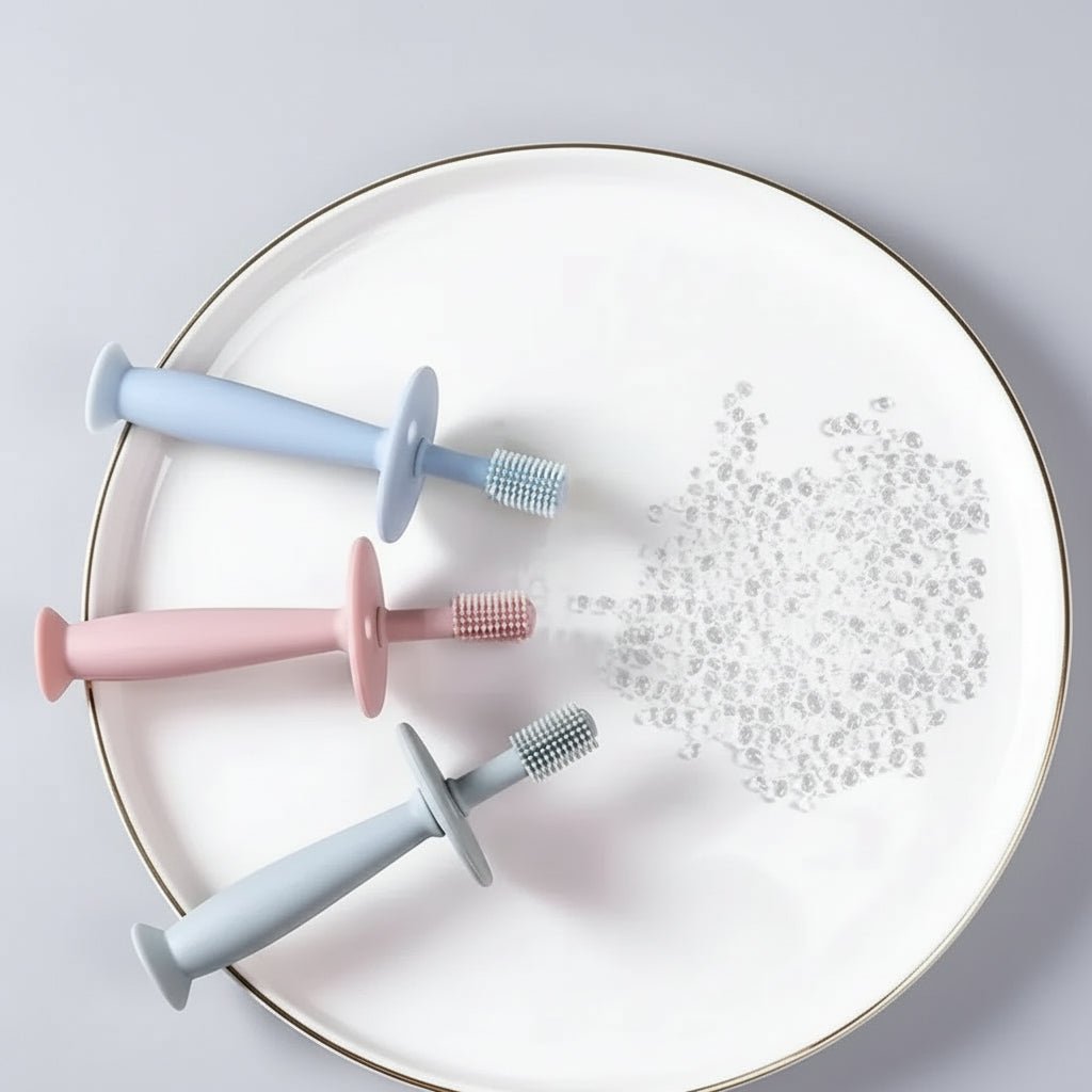 Cepillo de Dientes de Entrenamiento 360° con Protector y Base de Succión