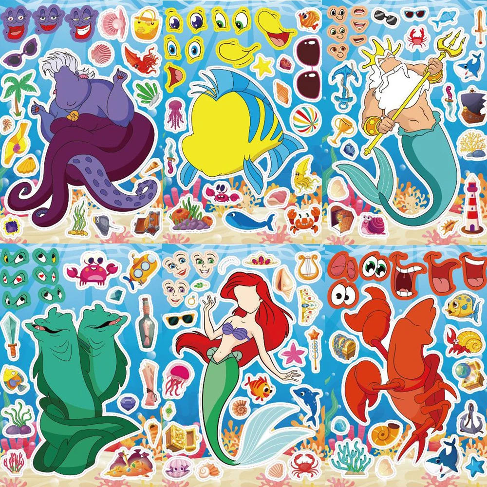 Pegatinas  "Crea tu Propia Sirenita": Ariel y la Magia del Océano