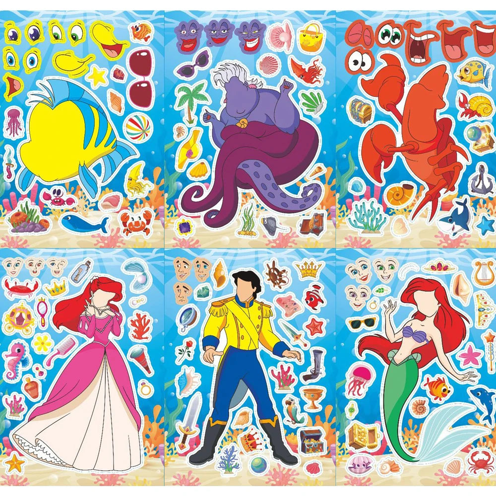 Pegatinas  "Crea tu Propia Sirenita": Ariel y la Magia del Océano