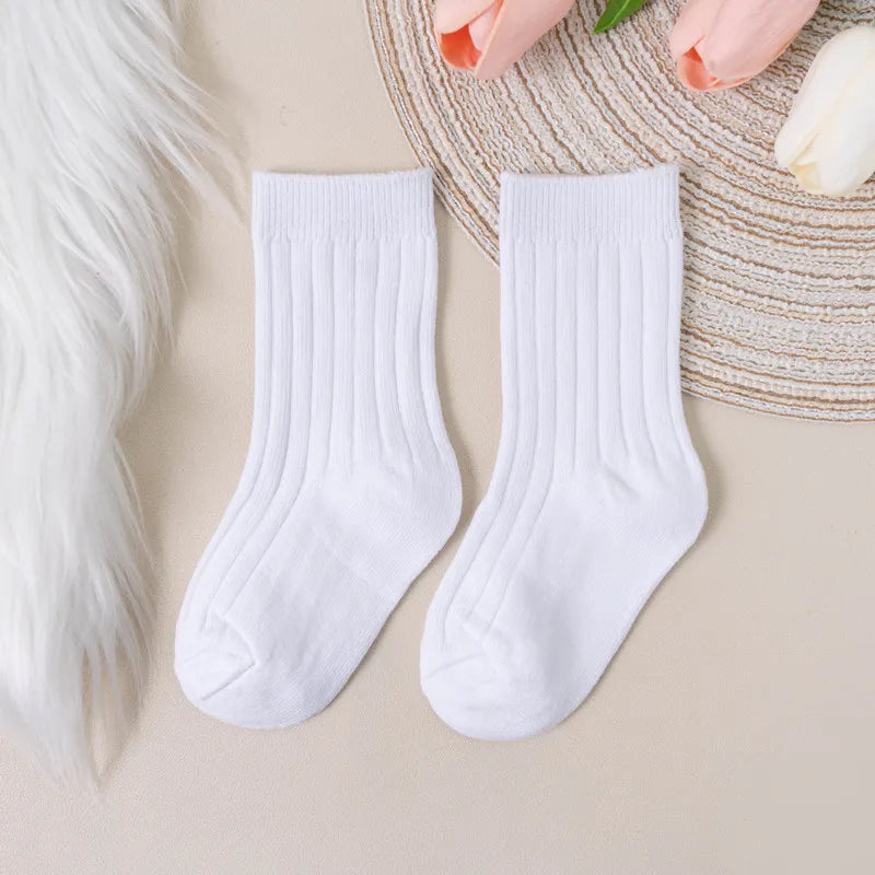Calcetines de Algodón: Suaves, Transpirables (0-8 años)