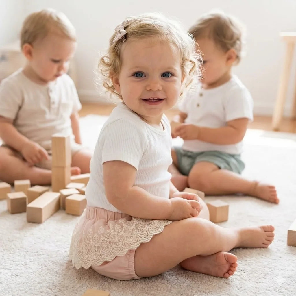 Calzoneros "Brisa de Verano" – Elegancia y Frescura para tu Bebé (6M-24M)