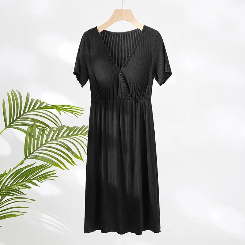 Camisón Modal de Lactancia: Elegancia y Confort Ajustable