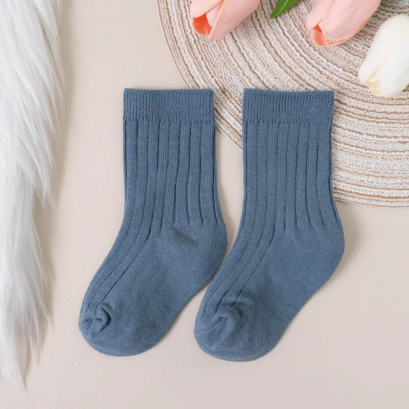 Calcetines de Algodón: Suaves, Transpirables (0-8 años)