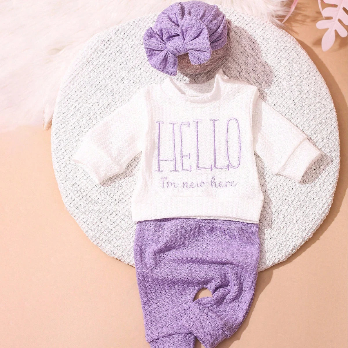Conjunto "Hello" para Recién Nacido: Outfit para Fotos y Salida del Hospital