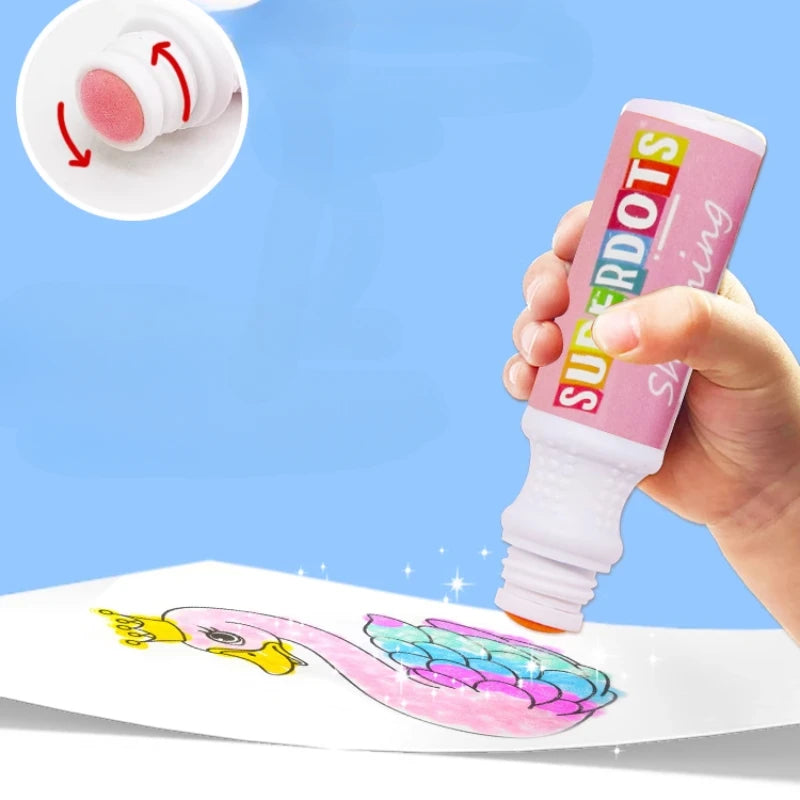 Set de Plumones de Acuarela de puntos 'Dot Graffiti' (6 Colores Flash) - Lavables