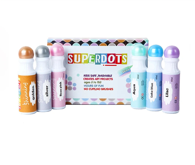 Set de Plumones de Acuarela de puntos 'Dot Graffiti' (6 Colores Flash) - Lavables