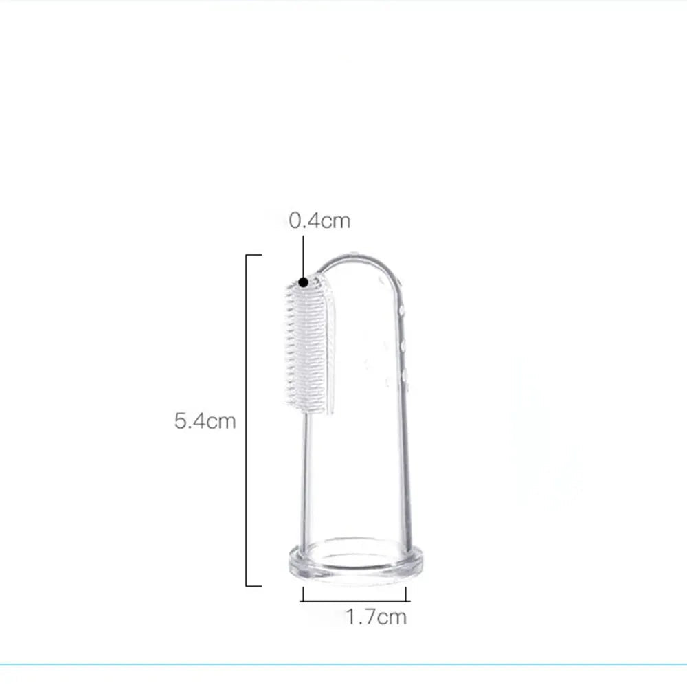 Cepillo de Dientes de Dedo de Silicona: Para Encías, Dientes Deciduos y Lengua (Mayores de 6 Meses)