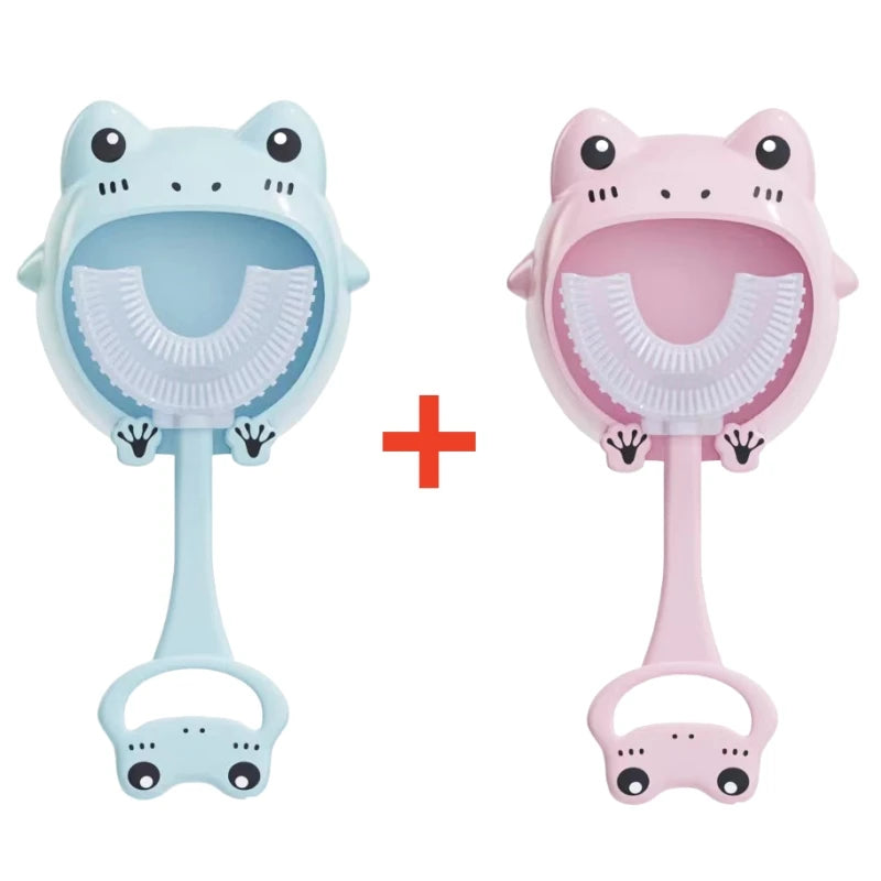 Cepillo de Dientes en U 360° para Niños: Silicona Suave y Limpieza Integral (2-12 Años)