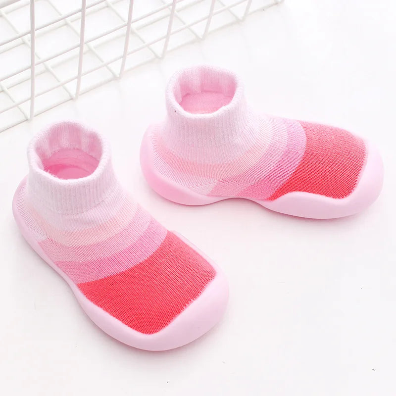 Calceta-Zapato para Primeros Pasos - Suela de Goma Antideslizante (0-24M)