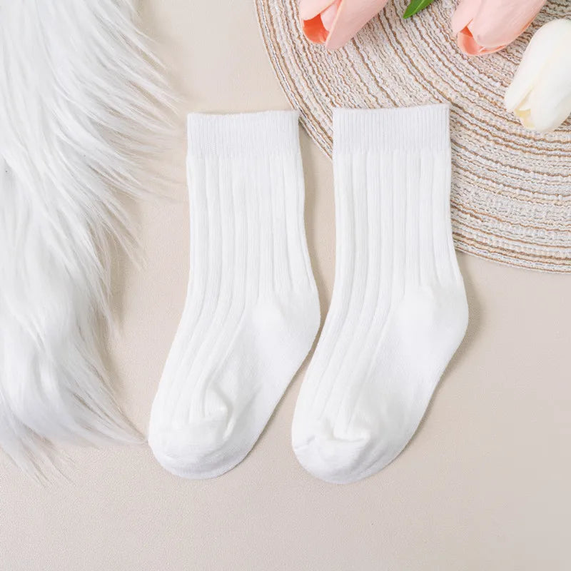 Calcetines de Algodón: Suaves, Transpirables (0-8 años)