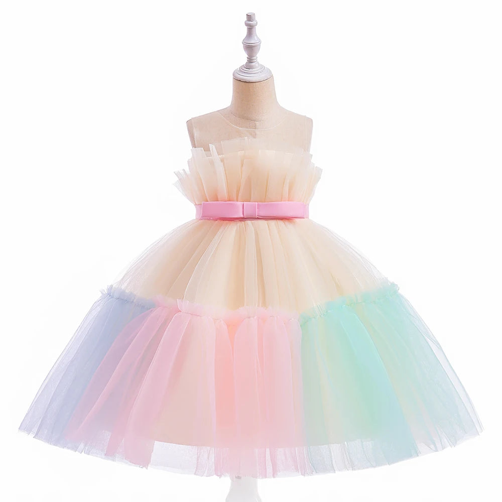 Vestido Tutú de Princesa para Bebé y Niña | Ideal para Bautizo, Primer Cumpleaños y Fiestas (6M-10T)
