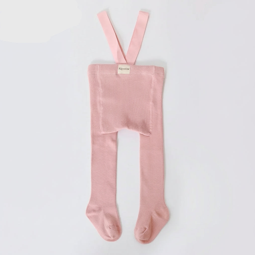 Pantimedias con Tirantes para Bebé (Unisex) - Tejido Sólido de Cintura Alta