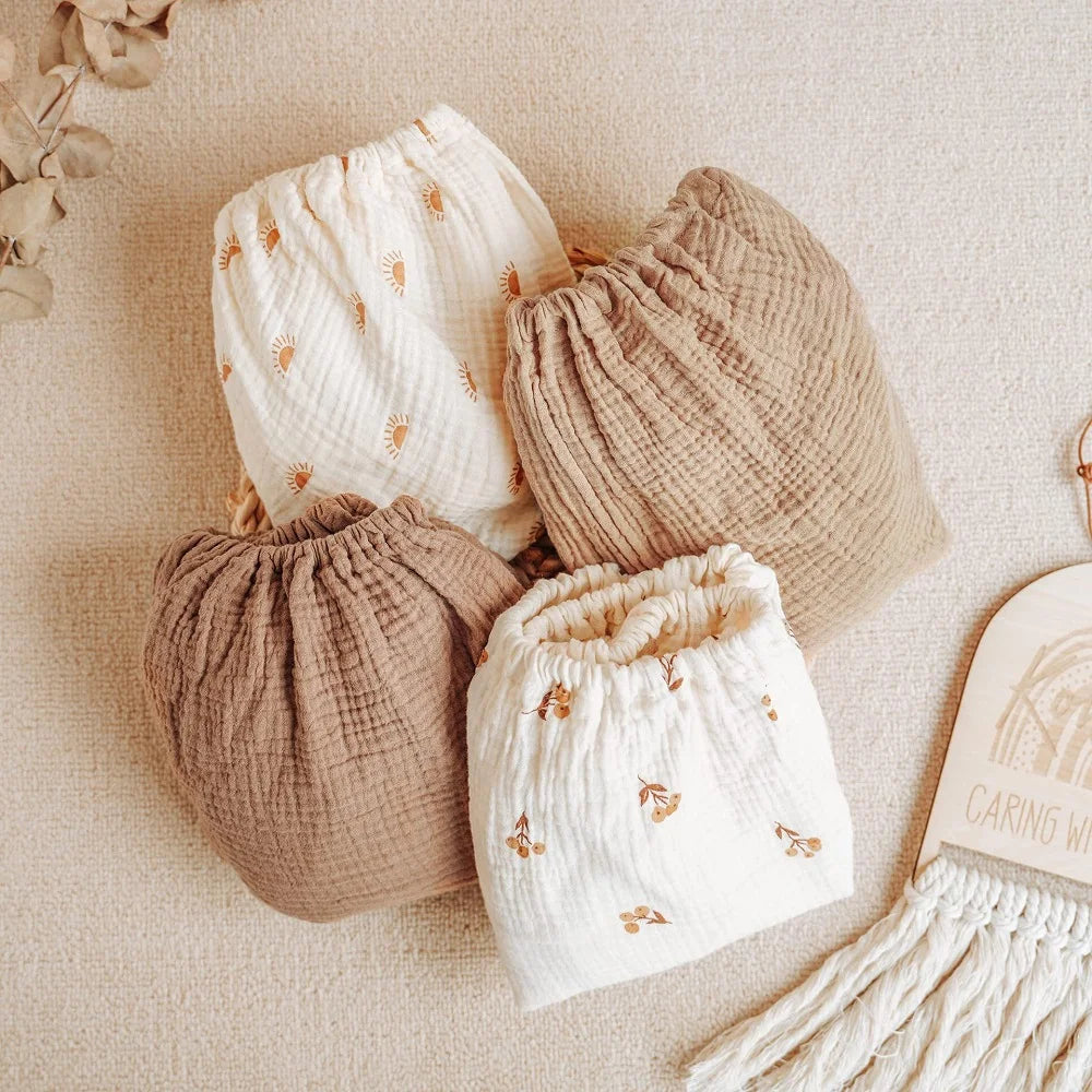 Set de 2 Sábanas de Muselina 100% Algodón - Suaves y Transpirables