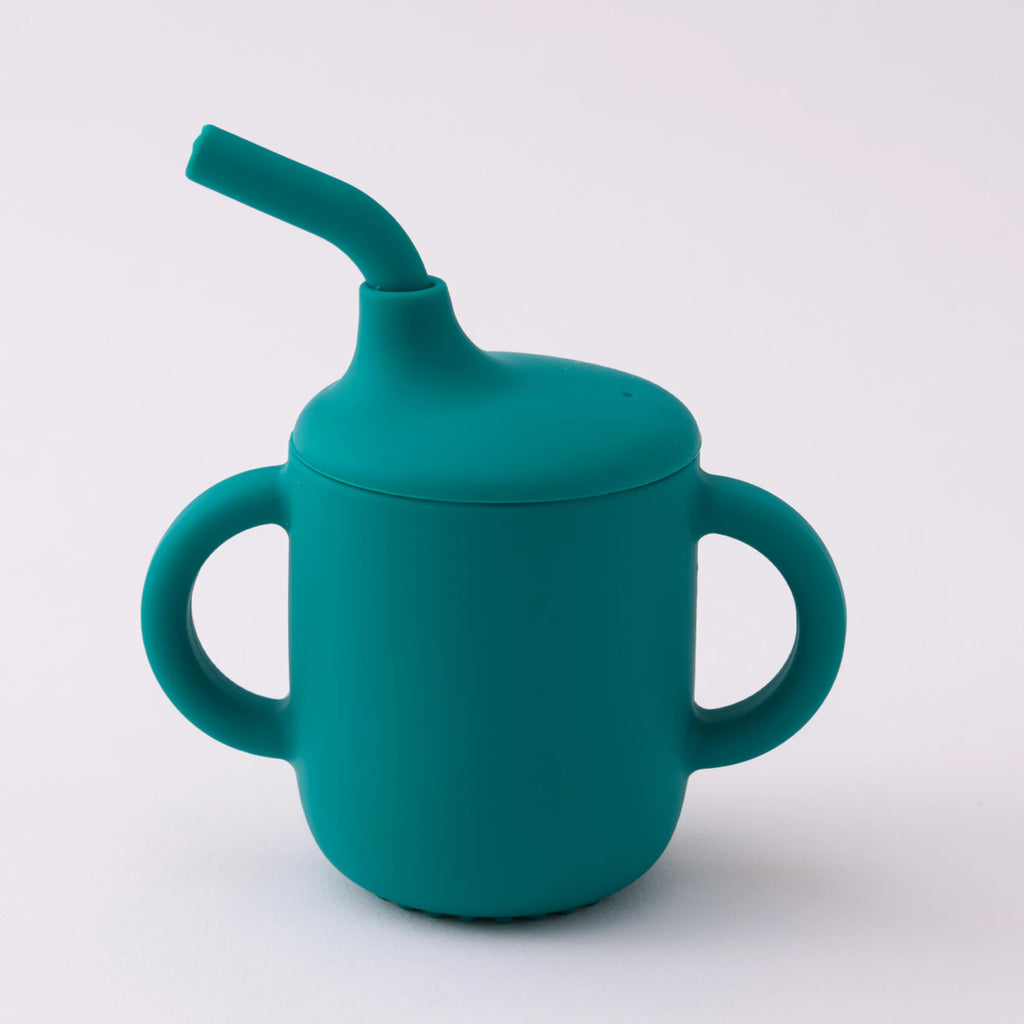Vaso Entrenador de Silicona 180ml con Asas |  Entrenamiento Seguro, Antifugas, Sin BPA