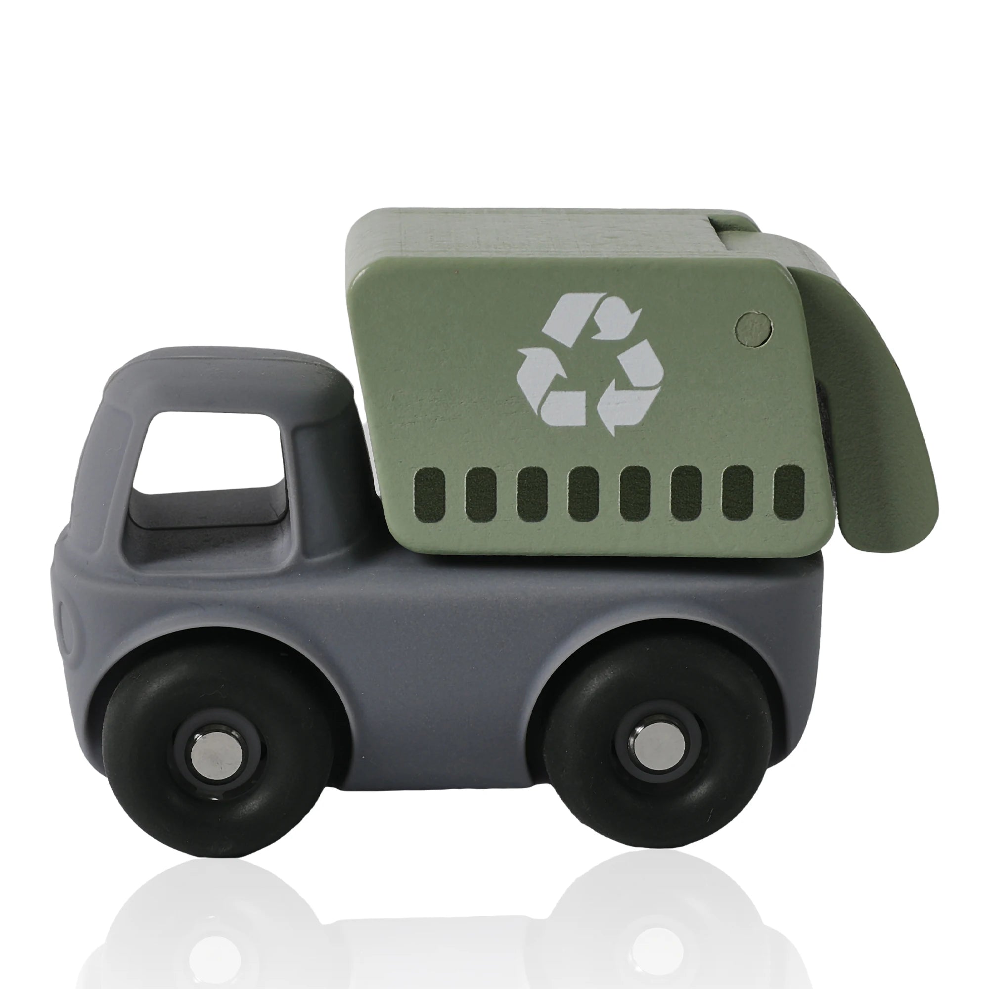 Coche de Juguete Montessori de Silicona | 2-en-1 Mordedera y Juguete Educativo