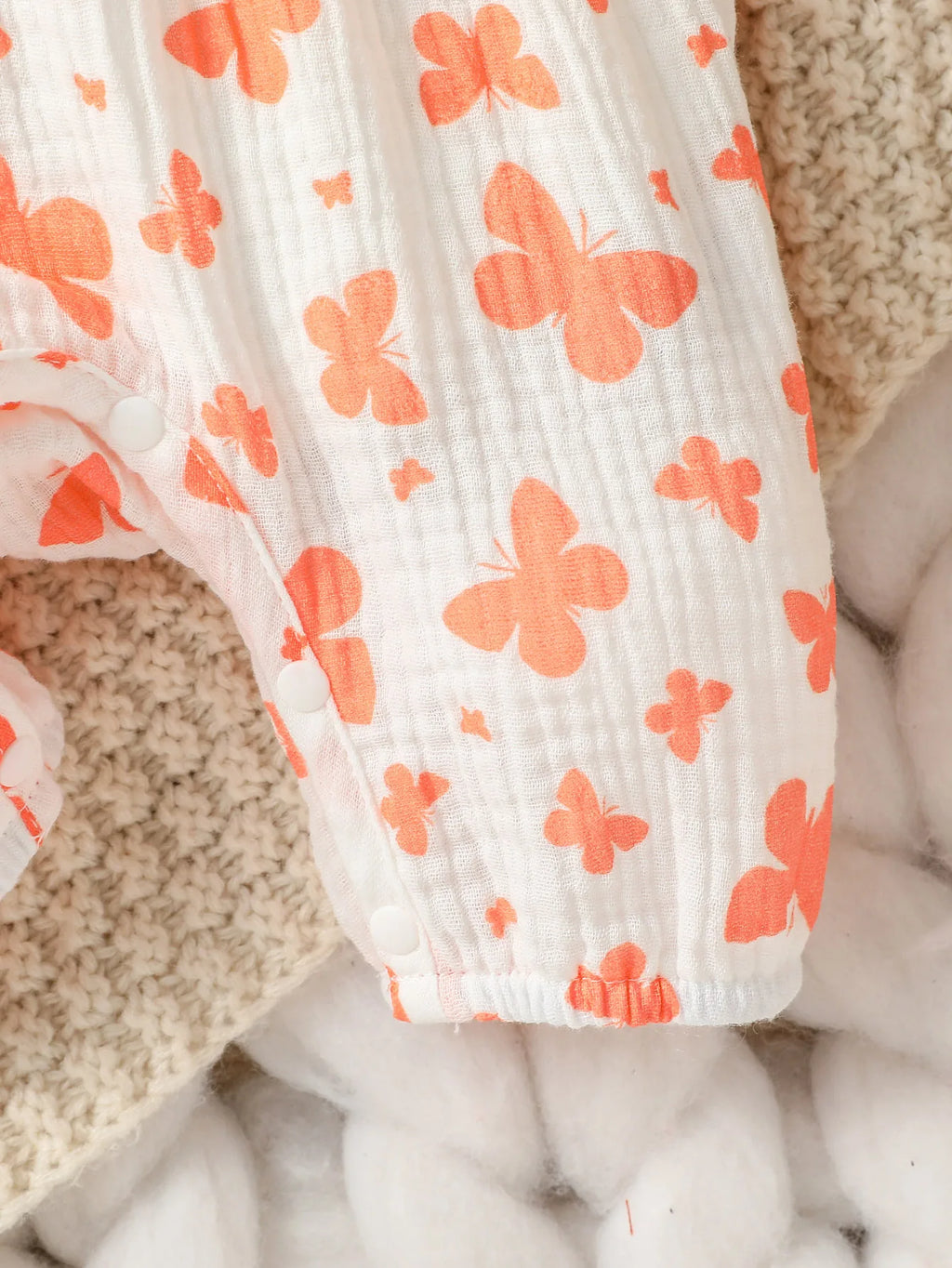 Mameluco de niña diseño Floral (0-6M): Comodidad 100% Algodón y Diadema a Juego