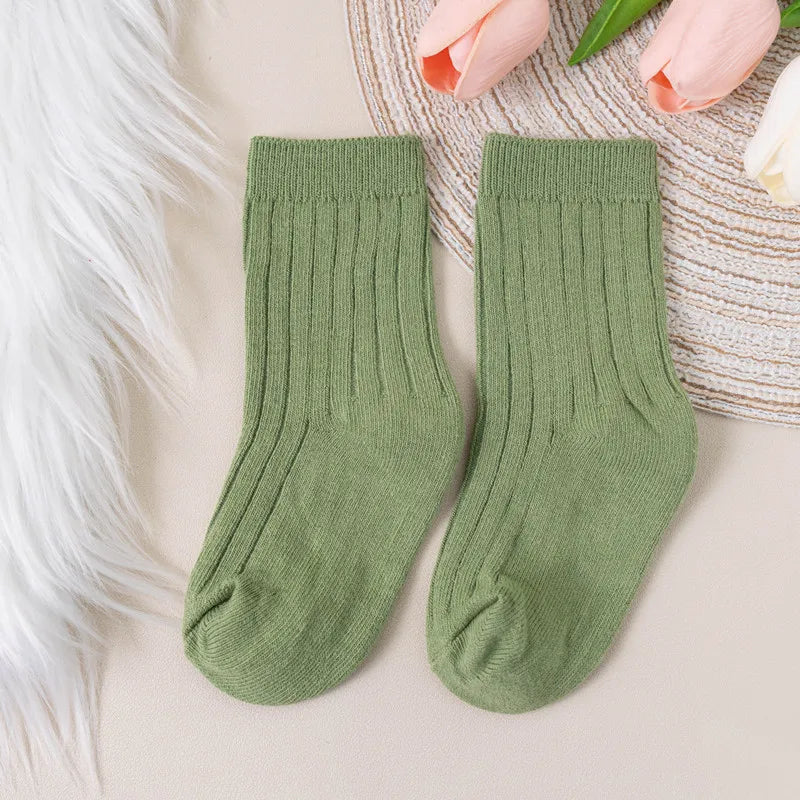 Calcetines de Algodón: Suaves, Transpirables (0-8 años)