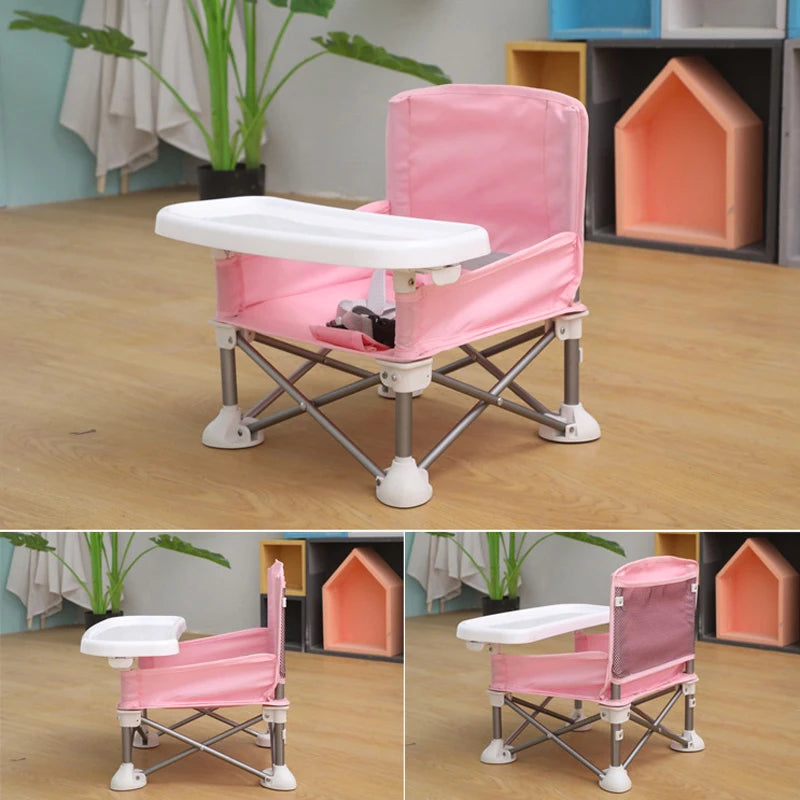 Silla de Comer Plegable y Portátil para Bebé (Con Toldo/Sombrilla)