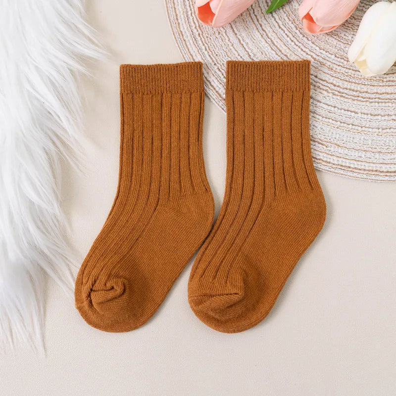 Calcetines de Algodón: Suaves, Transpirables (0-8 años)